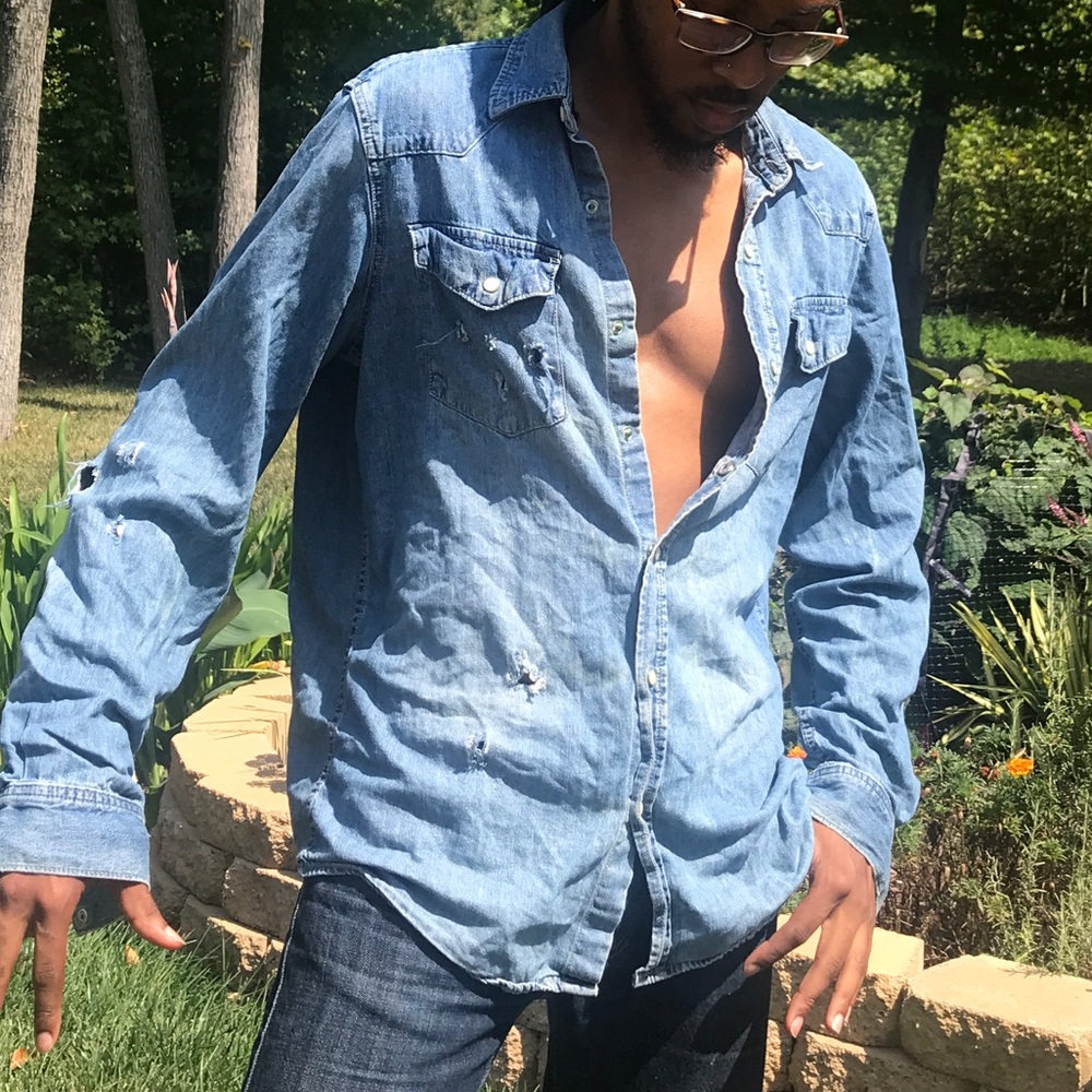 H&M Denim Longsleeve Shirt 👕👖